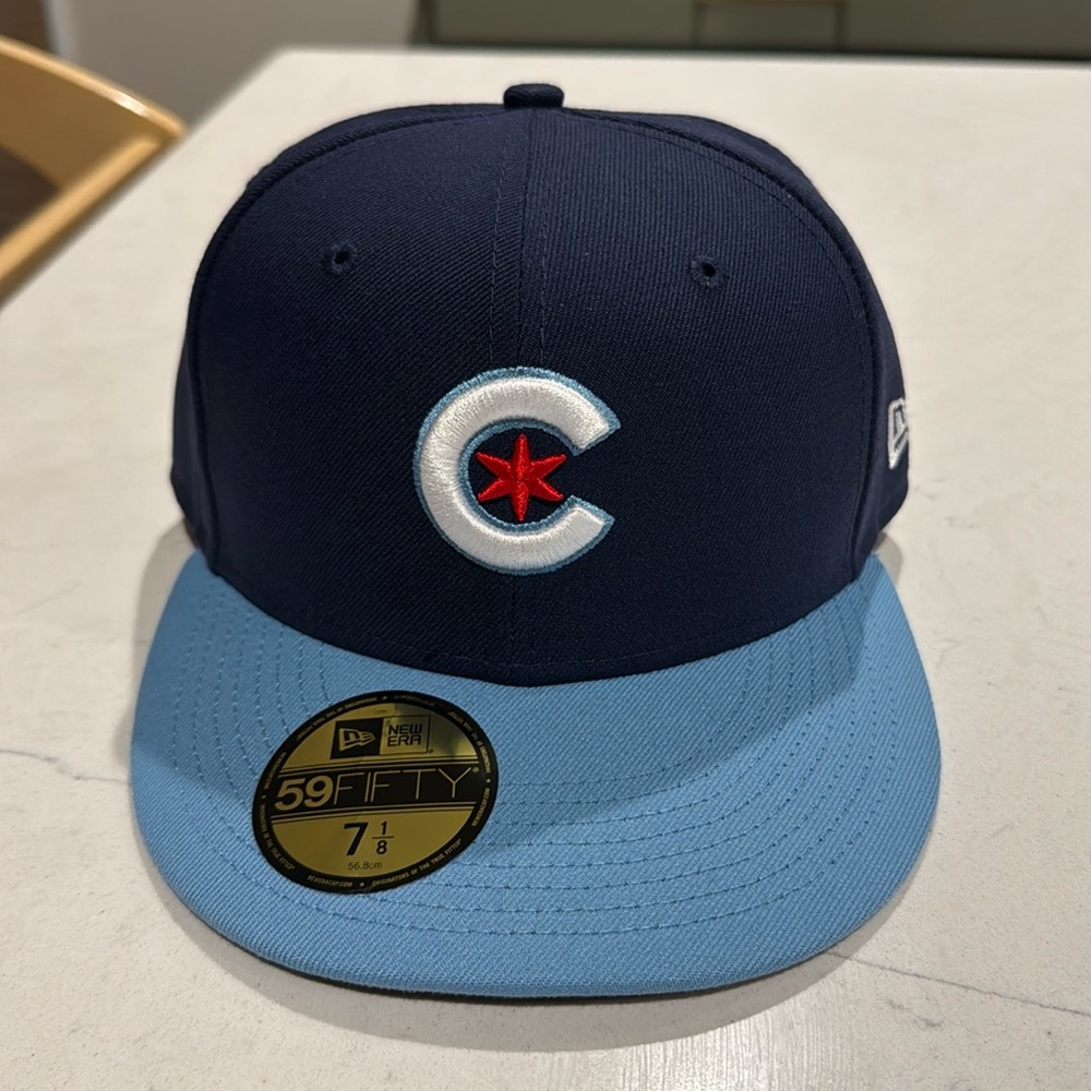Chicago Cubs New Era Navy/Light Blue 2021 City Connect 59FIFTY Fitted Hat 7 1/8